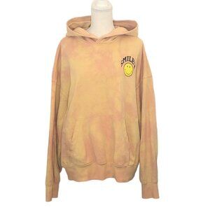 SMILEY H&M Sweatshirts Men's Medium Orange Smiley Face Oversized Fit Hoodie